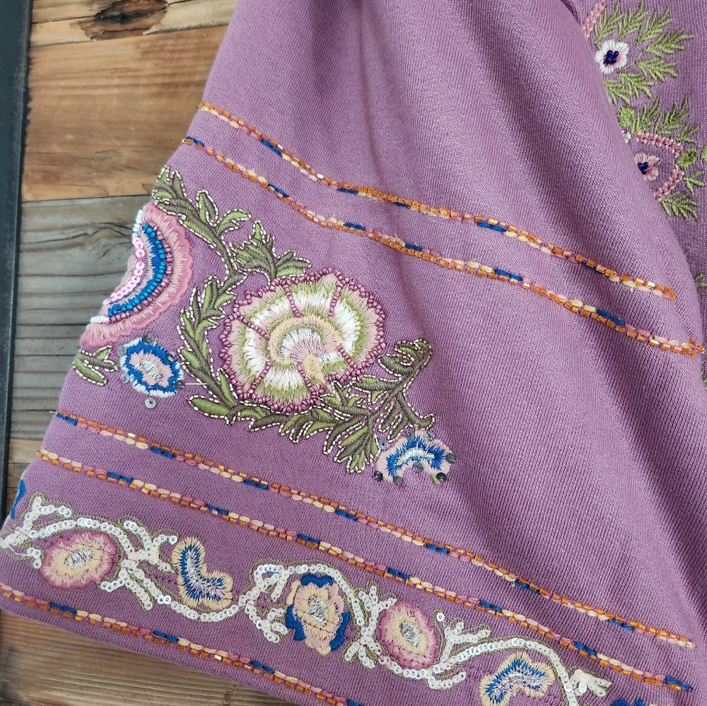 NWT ARATTA JULIETTE EMBELLISHED FRENCH TERRY KIMONO JACKET - Picture 11 of 13